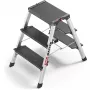 Hailo Master D70 2-3 Steps Double-Sided Folding Ladder