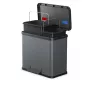 Hailo Öko duo Plus L Waste Separator, Dark Grey Matt, 34L, 2x17L, Foot Pedal, Soft-Close