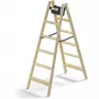 Hailo Master H80 2x6 Step Double-Sided Step Ladder, 150 kg Capacity, Silver