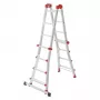 Hailo M80 4x4 Rung Ladder - Combination Ladder, Aluminium, 150 kg Load Capacity
