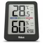 Mebus 11115 Thermo-Hygrometer Analog Wall Mountable Indoor Thermometer and Humidity Meter with Comfort Zone Indicator - White/Silver