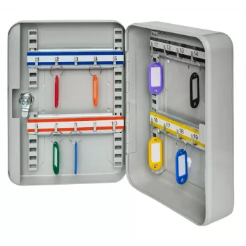 ALCO ALBERT Key Cabinet Grey with 20 Hooks Cylinder Lock
