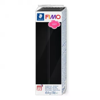 STAEDTLER FIMO Soft 8021-9 Polymer Modelling Clay - Black - 57 g - Oven-Hardening