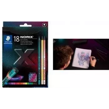 STAEDTLER NORIX 186 C18P Coloured Pencil Set, 100% PEFC