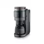 SEVERIN Filter Coffee Machine with Integrated Grinder, 1000 W, 8 Cups, Thermal Carafe, Black/Stainless Steel