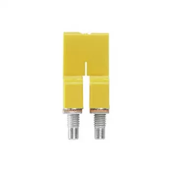 Weidmüller WQV 4/2 Cross-Connector, 2 Poles, 4 mm², Yellow, 50 Pieces