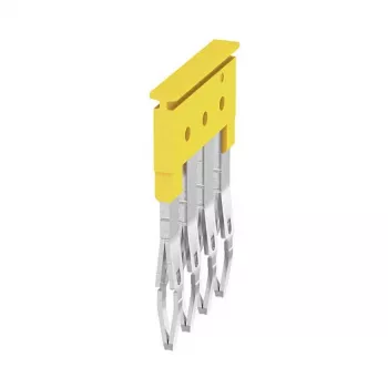 Weidmüller ZQV 2.5/4 Cross-Connector, 4-Pole, 2.5 mm², Yellow, 60 Pieces