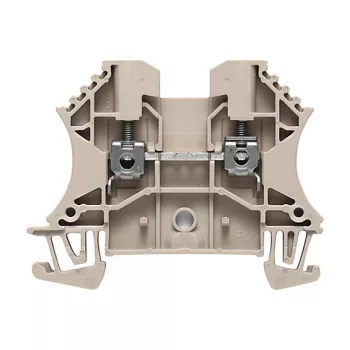 Weidmüller Feed-Through Terminal Block, W-Series, 2.5 mm², 24 A, 800 V, Beige, Screw Connection, DIN Rail Mount, 100 Pieces