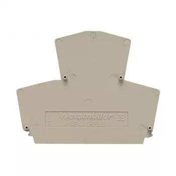 Weidmüller WAP WDK2.5 End Plate - 20 Pieces - Wemid - Beige - -50 to 120 °C - V0