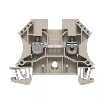 Weidmüller Feed-Through Terminal Block, Screw Connection, 4 mm², 32 A, 800 V, Beige, DIN Rail Mount, 100 pcs