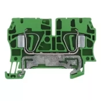 Weidmüller ZPE 4 Protective Earth Terminal Block, 4 mm², Tension Clamp Connection, Green/Yellow, 100 Pieces