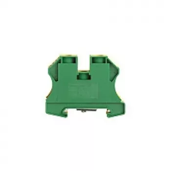 Weidmüller WPE 35N Ground Terminal Block, 35 mm², Screw Connection, Green/Yellow