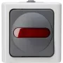 Heinrich Kopp 561656007 Push-Button Switch, Grey/White, Thermoplastic, IP44, 10A, 250V