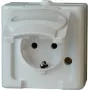 HEINRICH KOPP Schuko Socket 1-Gang Surface-Mounted Damp-proof IP44 Arctic White 16A 250V (103302007)