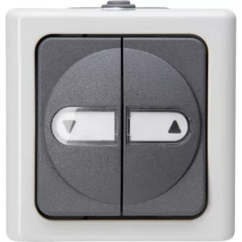 Heinrich Kopp 560956012 Surface-Mounted Changeover Switch IP44 Black/White Thermoplastic