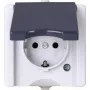 HEINRICH KOPP Schuko Socket 1-Gang Surface-Mounted Damp-proof proAQA Grey 16A 250V (947456005)