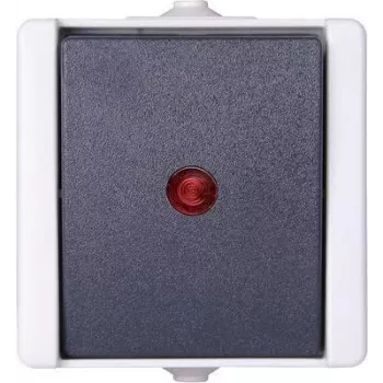 HEINRICH KOPP Control Switch Surface-Mounted Damp-Proof proAQA Grey 10A 250V IP44
