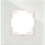 Heinrich Kopp Paris 1-Gang Glass Cover Frame White Glossy Screwless IP20