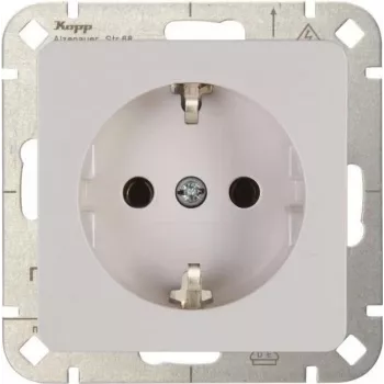 Heinrich Kopp Kopp HK02 Schutzkontakt Socket Arctic White Flush-Mounted 16A 250V Type F with Child Protection