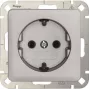 Heinrich Kopp HK02 Schuko Socket Outlet Stainless Steel 1-Gang Flush-Mounted 16A 250V