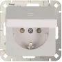 Heinrich Kopp HK02 Schuko Socket Outlet with Increased Touch Protection, Pure White (RAL 9010), Flush-Mounted