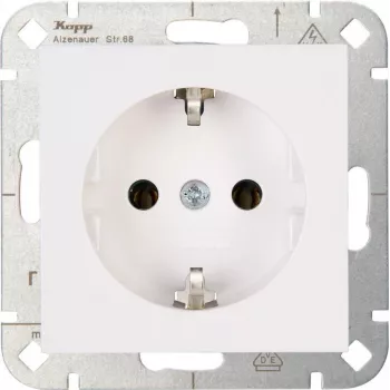 Heinrich Kopp HK07 Schutzkontakt Socket Pure White 949329007