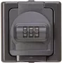 Heinrich Kopp APWG Blue Electric Surface-Mounted SCHUKO Socket with Combination Lock, IP44, Blue
