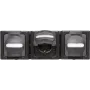 Heinrich Kopp BlueElectric Surface-Mounted Power Socket 3x Schuko IP44 Anthracite Glossy Horizontal with Hinged Lid