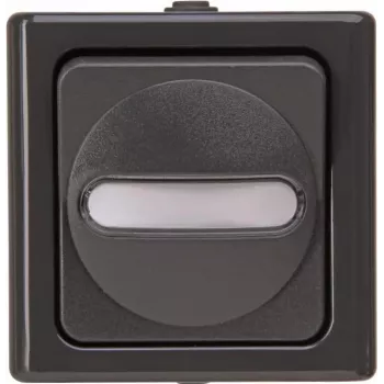 Heinrich Kopp Rocker Switch Anthracite 1-Gang Surface-Mounted IP44 BlueElectric with Indicator Light