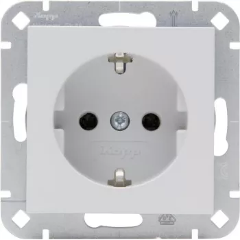 HEINRICH KOPP SCHUKO Socket Outlet HK07 Grey Matt 1-Gang Surface-Mounted IP44
