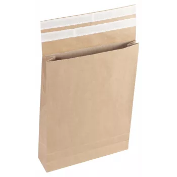 Vereinigte Papierwarenfabriken Classic Gusseted Envelope DIN B4 Double Self-Adhesive Closure No Window Brown 5.0 cm Gusset (2FVMF000512)
