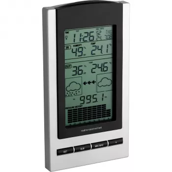 TFA Gaia Wireless Weather Station with Colour LCD, 433 MHz, DCF-77 Radio Controlled, Black