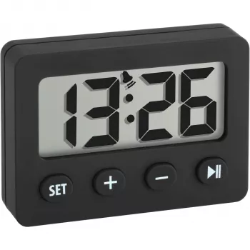 TFA 60.2014.01 Travel Alarm Clock with Timer and Stopwatch