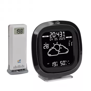 TFA TFAme 35.8102.01 WLAN Weather Station with Color LCD, Wi-Fi, App Control, Professional Forecast