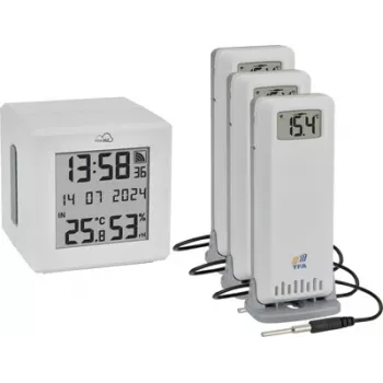 TFA .me Starter Set WLAN Gateway ID-01 with 3 Transmitters ID-A3 Wireless Thermometer Digital (35.8104.02)