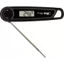 TFA THERMO JACK TASTE Digital Kitchen Thermometer with Timer and Alarm, Stainless Steel Probe, 160 mm, -50 to +300 °C, LCD Display, Black/White