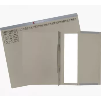 Exacompta 370210B Conventional File Folder - Cardboard - Grey - 320 gsm - 265 x 316 mm - A4