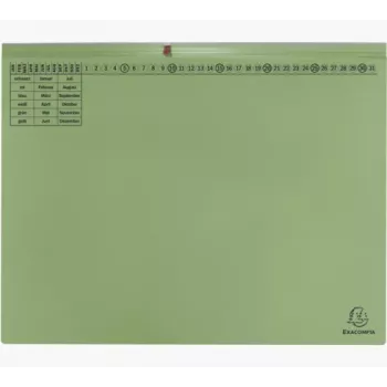 Exacompta 370325B Conventional File Folder - Cardboard - Green - 320 g/m² - 265 x 316 mm