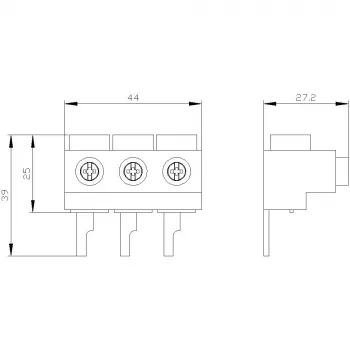 SIEMENS SIRIUS 3RV1915-5A Infeed Terminal, 3-Pole, Screw Connection, 690V, IP20