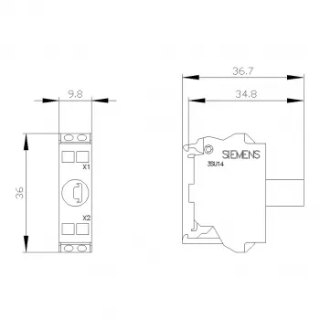 Siemens SIRIUS ACT LED Module with Integrated LED AC/DC 24V White
