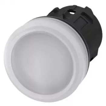 Siemens SIRIUS ACT 3SU1001-6AA60-0AA0 Indicator Light, White Lens, 24V LED, 22mm Round, Screw Terminal