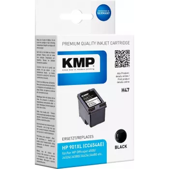 KMP H47 - 14 ml - Black - Compatible - Ink Cartridge (Alternative to: HP 901XL, HP CC654AE) - for HP Officejet 4500, 4500 G510, J4524, J4540, J4550, J4585, J4624, J4640, J4660, J4680