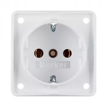 Berker SCHUKO Socket 941852502 Polar White Matt