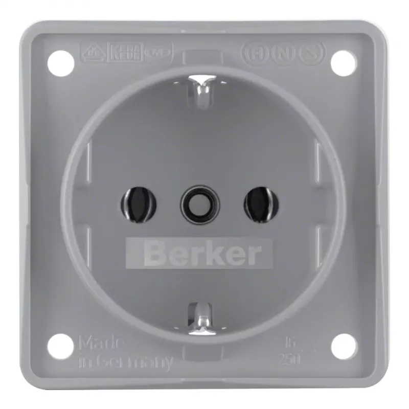 Berker Schuko Socket 941852506 Matte Grey