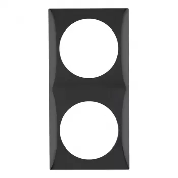 Berker Cover Frame 2-Gang Black Glossy S.1/B.3/B.7 918262510