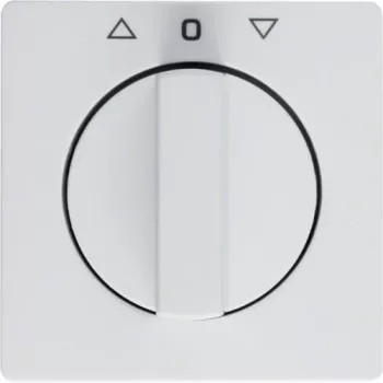Berker 1080608900 Central Plate with Rotary Knob for Jalousie Q.1/Q.3 Polar White