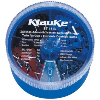 Klauke Cable End Sleeve Assortment 1000 pcs 0.5-2.5 mm²