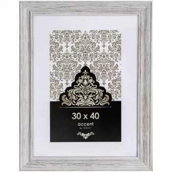 NIELSEN DESIGN Accent Vintage 30x40 Wood White Picture Frame 3231001