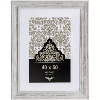 NIELSEN DESIGN Accent Vintage Picture Frame 40x50 cm Wood White 3241001