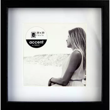 NIELSEN DESIGN Nielsen Aura Black 20x20 Wood Picture Frame with Mat